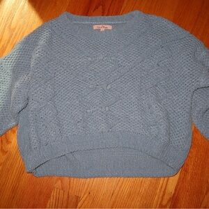 ALTAR’D STATE blue cropped sweater so cute size Large
